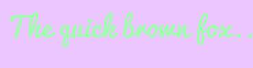 Image with Font Color A2FBB0 and Background Color ECC6FF
